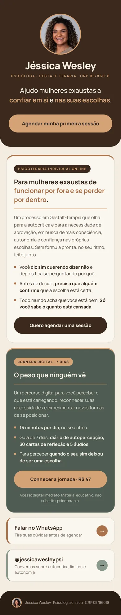 Site da bio da Jéssica Wesley